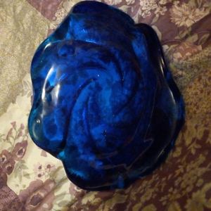 Fenton Blue glass dish